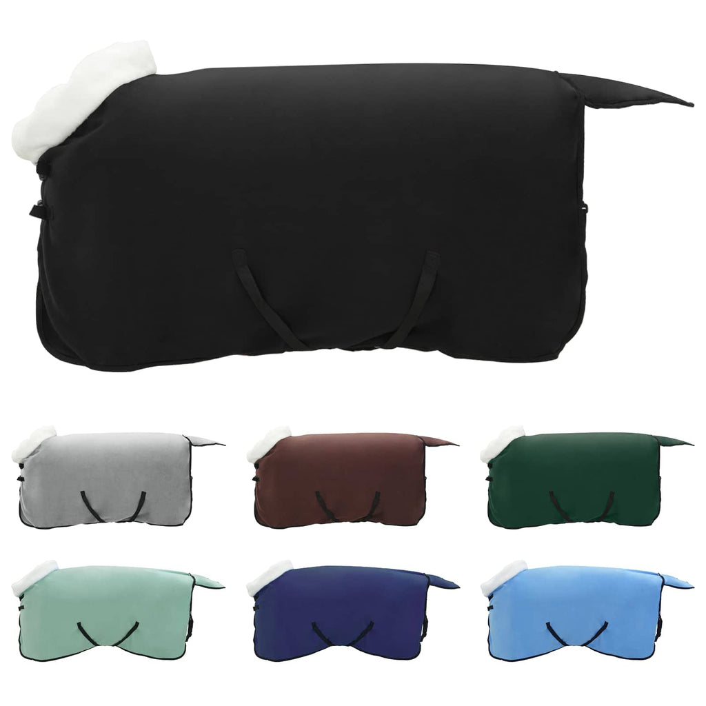 Vidaxl paardendeken zwart 75 cm polar fleece