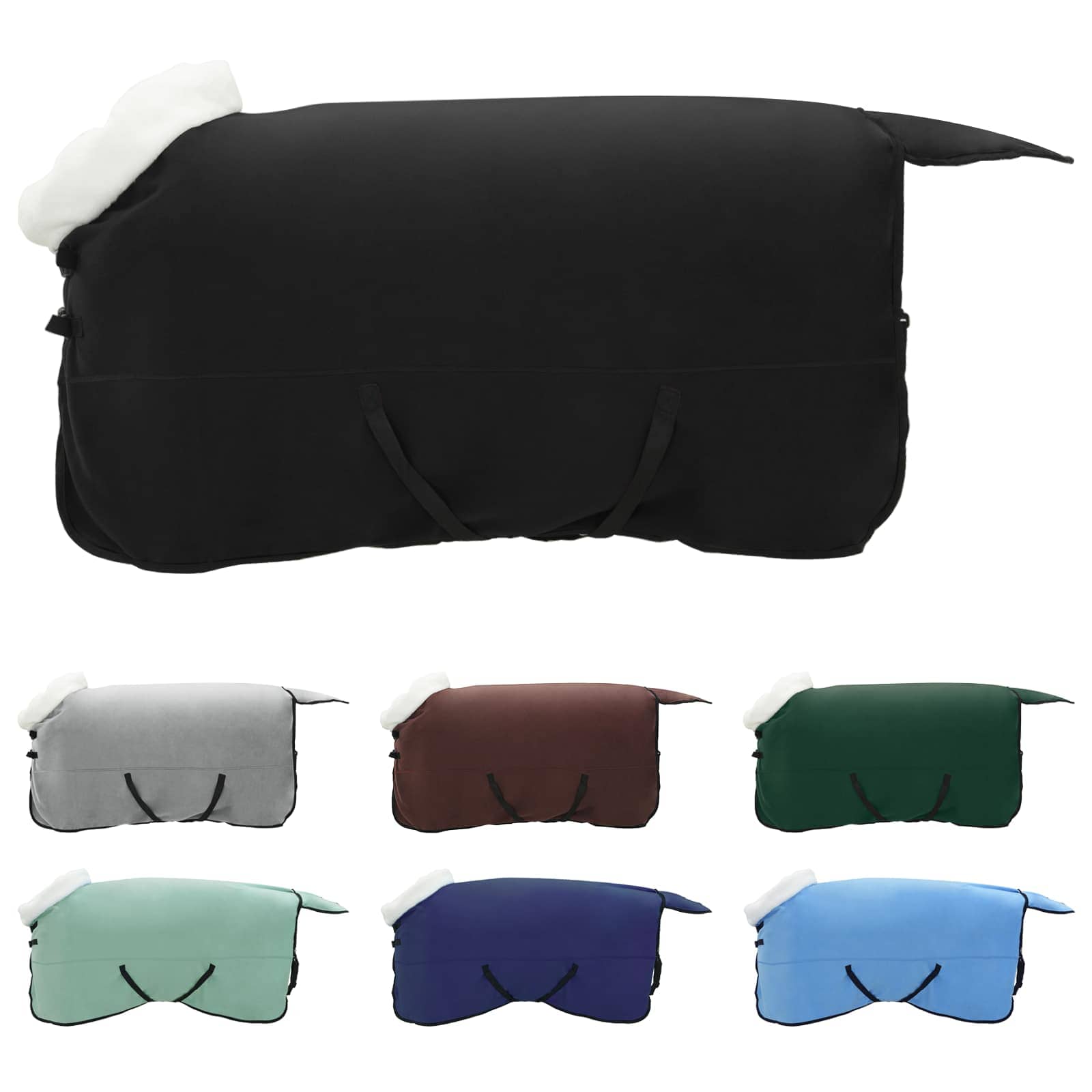 Vidaxl paardendeken zwart 155 cm polar fleece
