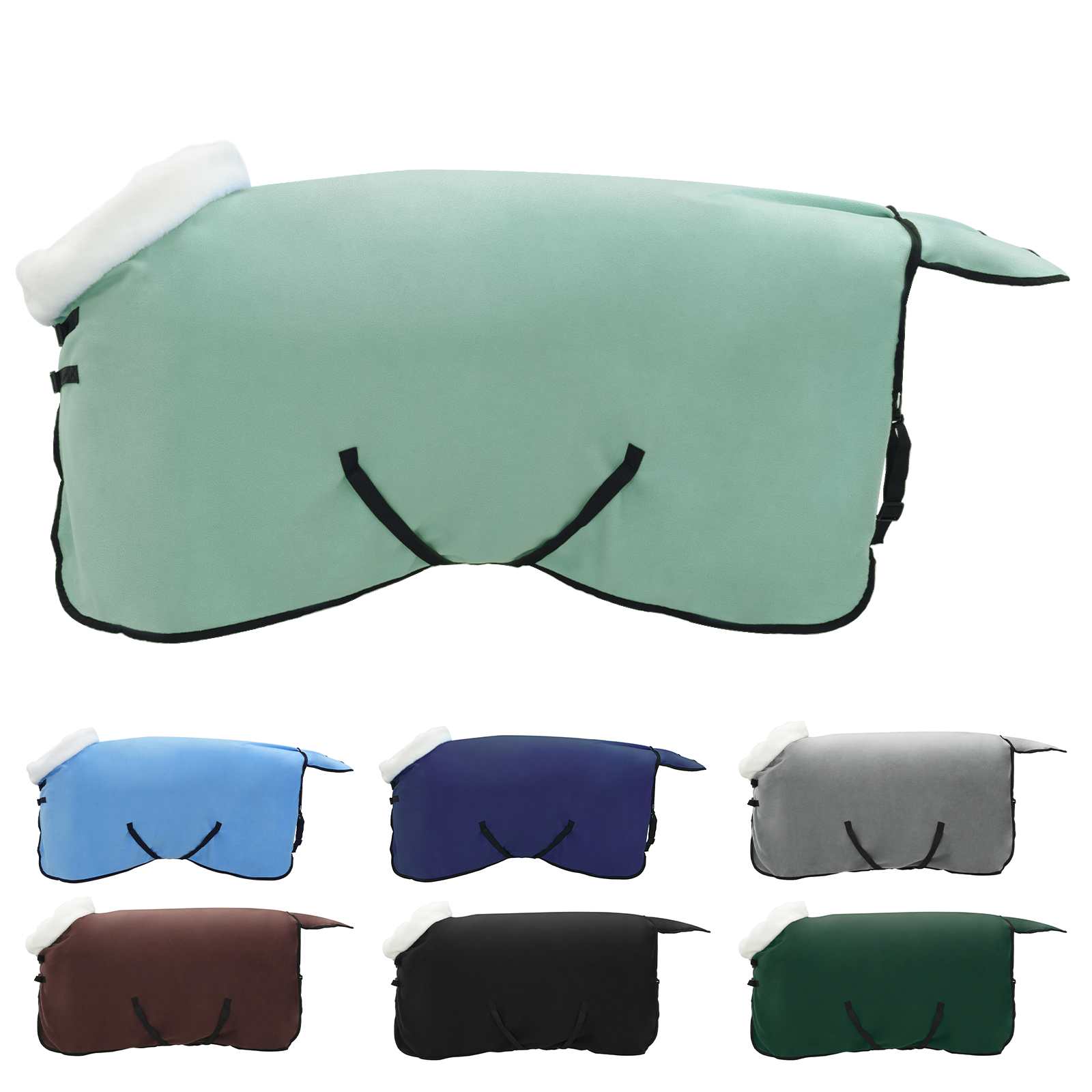 Vidaxl paardendeken volledig donkergroen 85 cm polar fleece