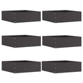 Vidaxl tuinrand 6 pcs zwart 40 x 40 x 13 cm staal