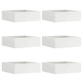 Vidaxl tuinrand 6 pcs wit 40 x 40 x 13 cm staal