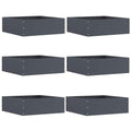 Vidaxl tuinrand 6 pcs antraciet 40 x 40 x 13 cm staal