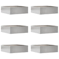 Vidaxl tuinrand 6 pcs zilver 40 x 40 x 13 cm roestvrij staal