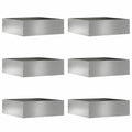 Vidaxl tuinrand 6 pcs zilver 40 x 40 x 13 cm gegalvaniseerd staal