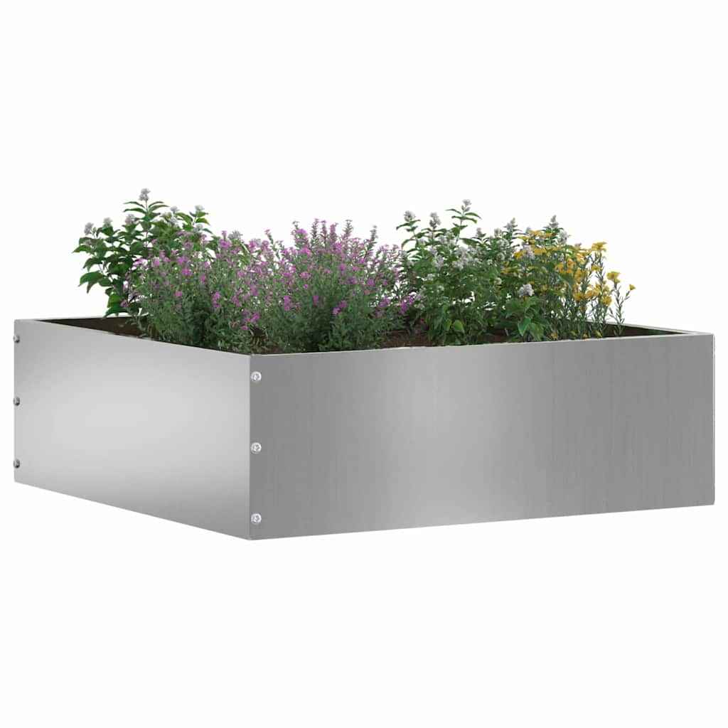 Vidaxl gazonrand 6 st 40 x 40 x 13 cm gegalvaniseerd staal zilver