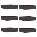 Vidaxl tuinrand 6 pcs zwart 50 x 50 x 13 cm staal