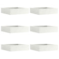 Vidaxl tuinrand 6 pcs wit 50 x 50 x 13 cm staal