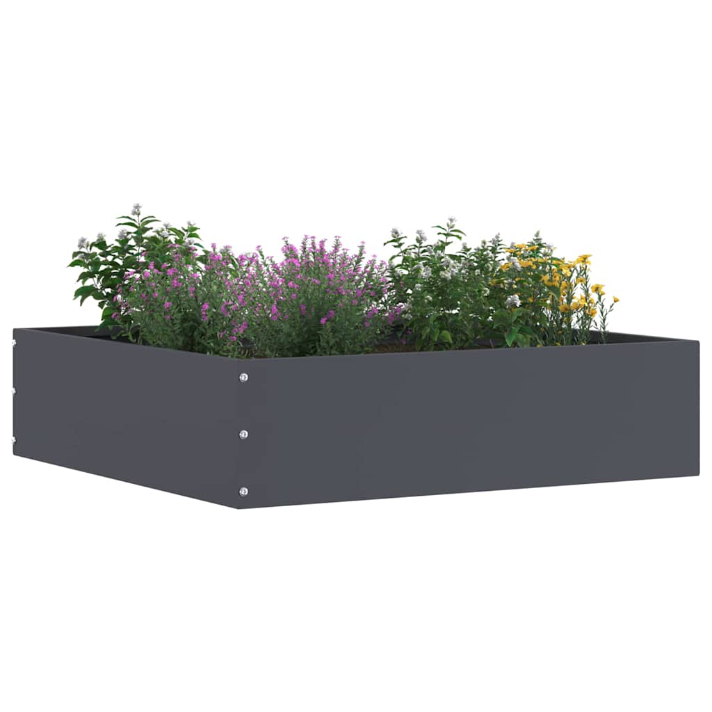 Vidaxl tuinrand 6 pcs antraciet 50 x 50 x 13 cm staal