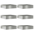 Vidaxl tuinrand 6 pcs zilver 50 x 50 x 13 cm gegalvaniseerd staal