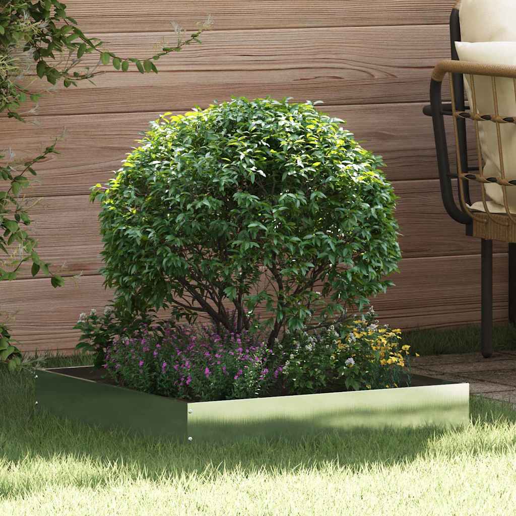 Vidaxl tuinrand zilver 60 x 60 x 13 cm roestvrij staal