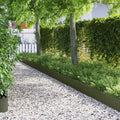 Vidaxl gazonranden 10 st 103 x 0,05 x 22 cm staal olijfgroen