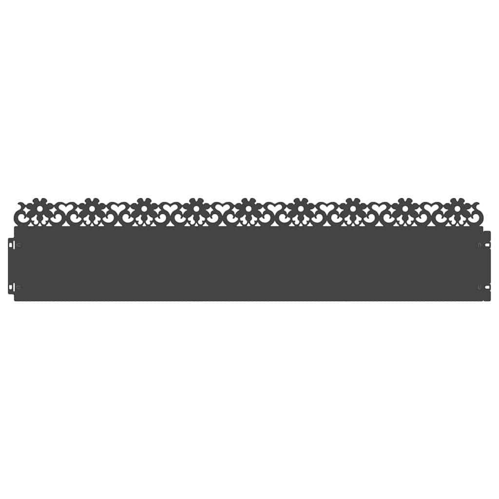 Vidaxl gazonranden 20 pcs zwart 103 x 0,05 x 22 cm staal