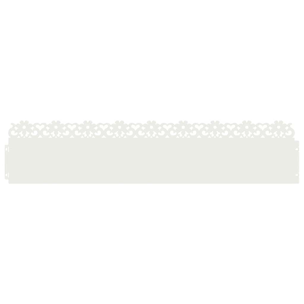 Vidaxl gazonranden 20 pcs wit 103 x 0,05 x 22 cm staal