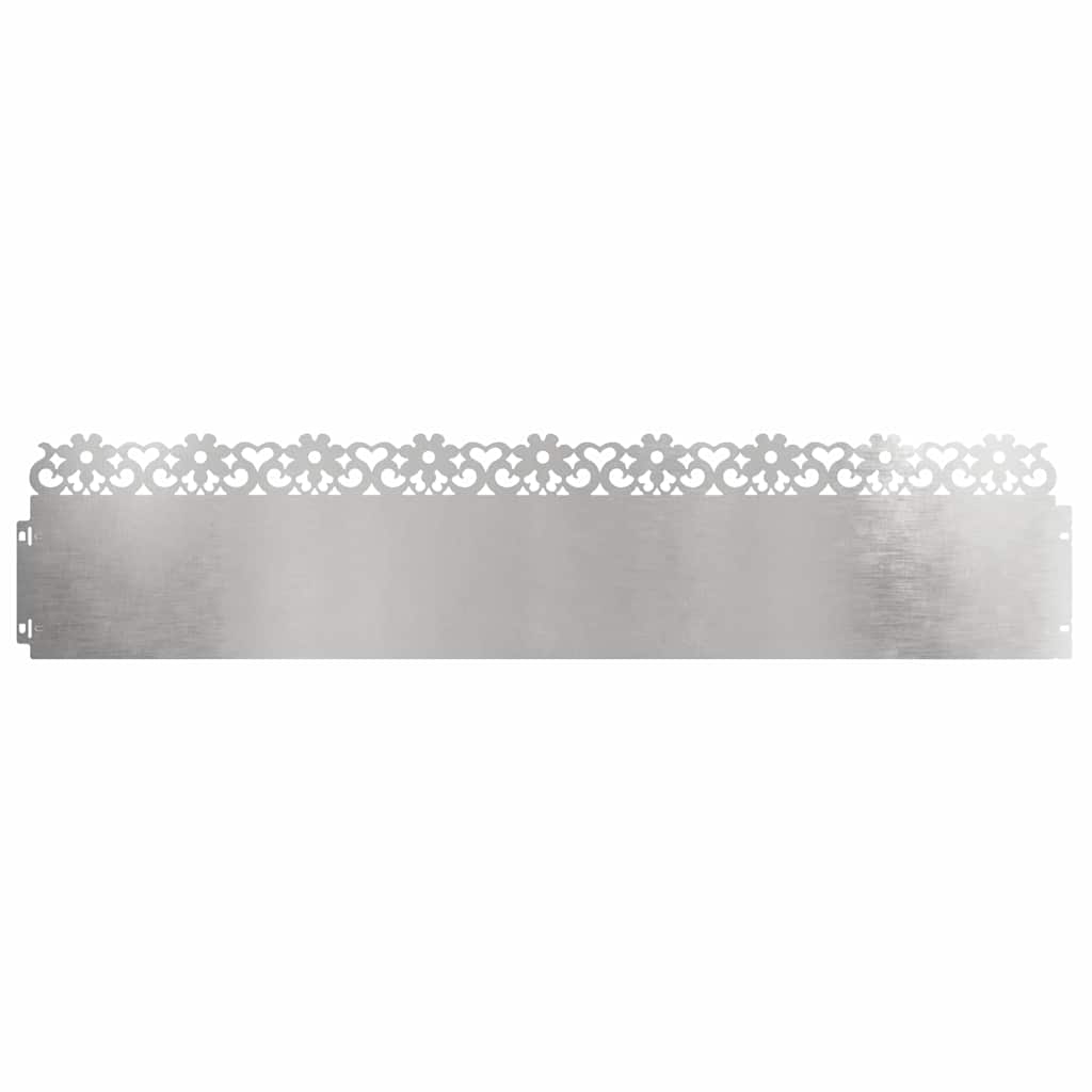 Vidaxl gazonranden 20 pcs zilver 103 x 0,05 x 22 cm roestvrij staal