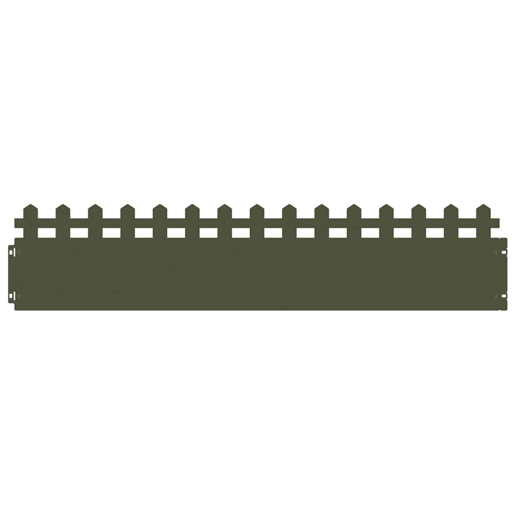 Vidaxl gazonranden 10 pcs olijf groen 103 x 0,05 x 22 cm staal