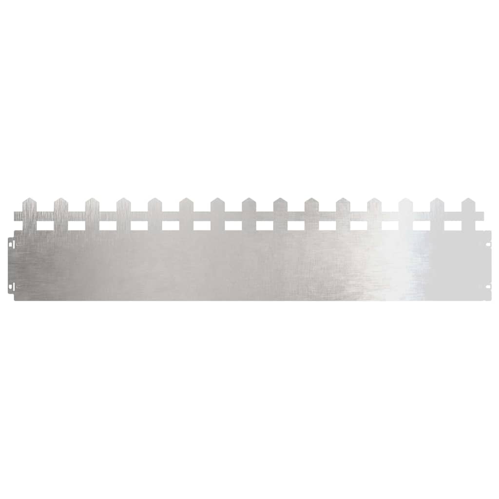 Vidaxl gazonranden 30 pcs zilver 103 x 0,05 x 22 cm roestvrij staal