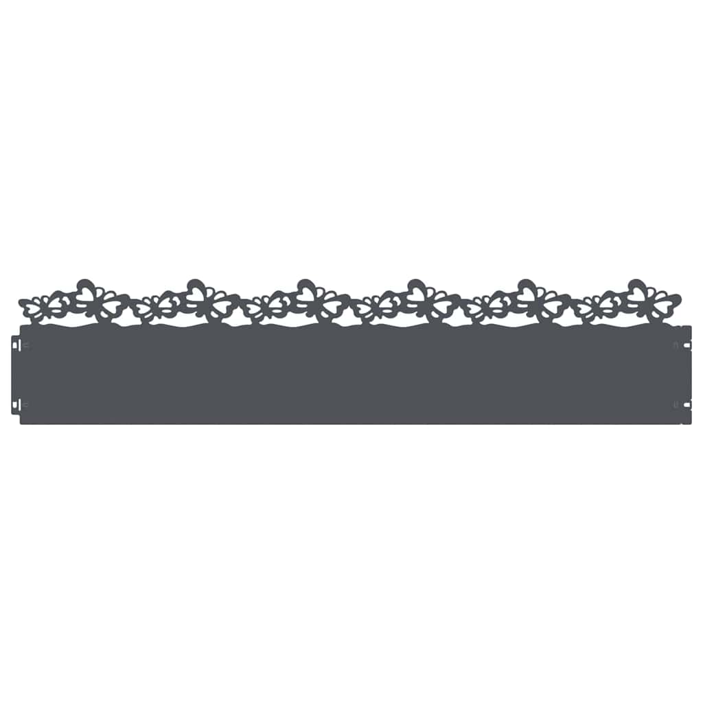 Vidaxl gazonranden 30 pcs antraciet 103 x 0,05 x 22 cm staal