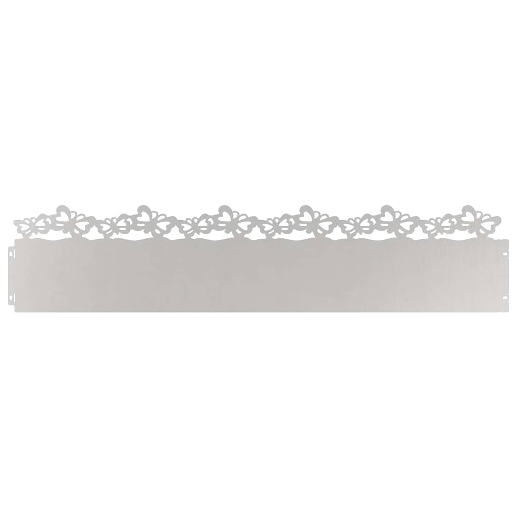 Vidaxl gazonranden 10 st 103 x 0,05 x 22 cm roestvrij staal zilver