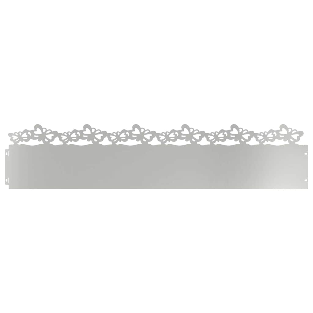 Vidaxl gazonranden 10 pcs zilver 103 x 0,05 x 22 cm