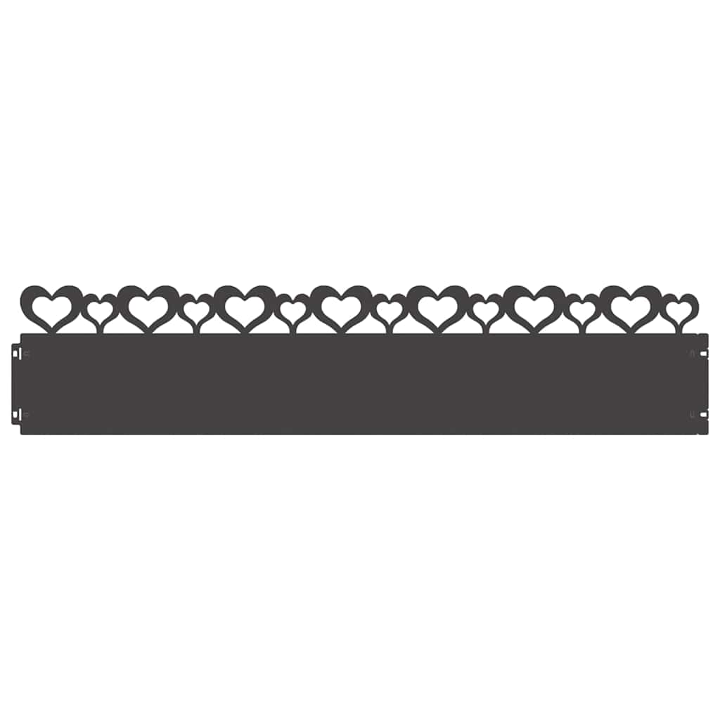 Vidaxl gazonranden 20 pcs zwart 103 x 0,05 x 22 cm staal