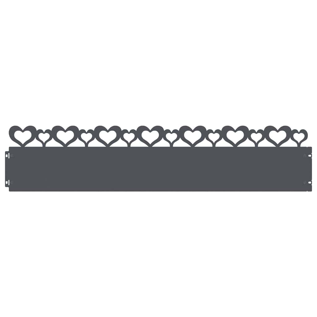 Vidaxl gazonranden 10 pcs antraciet 103 x 0,05 x 22 cm staal