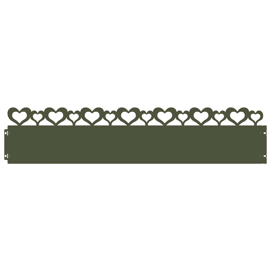 Vidaxl gazonranden 30 pcs olijf groen 103 x 0,05 x 22 cm staal