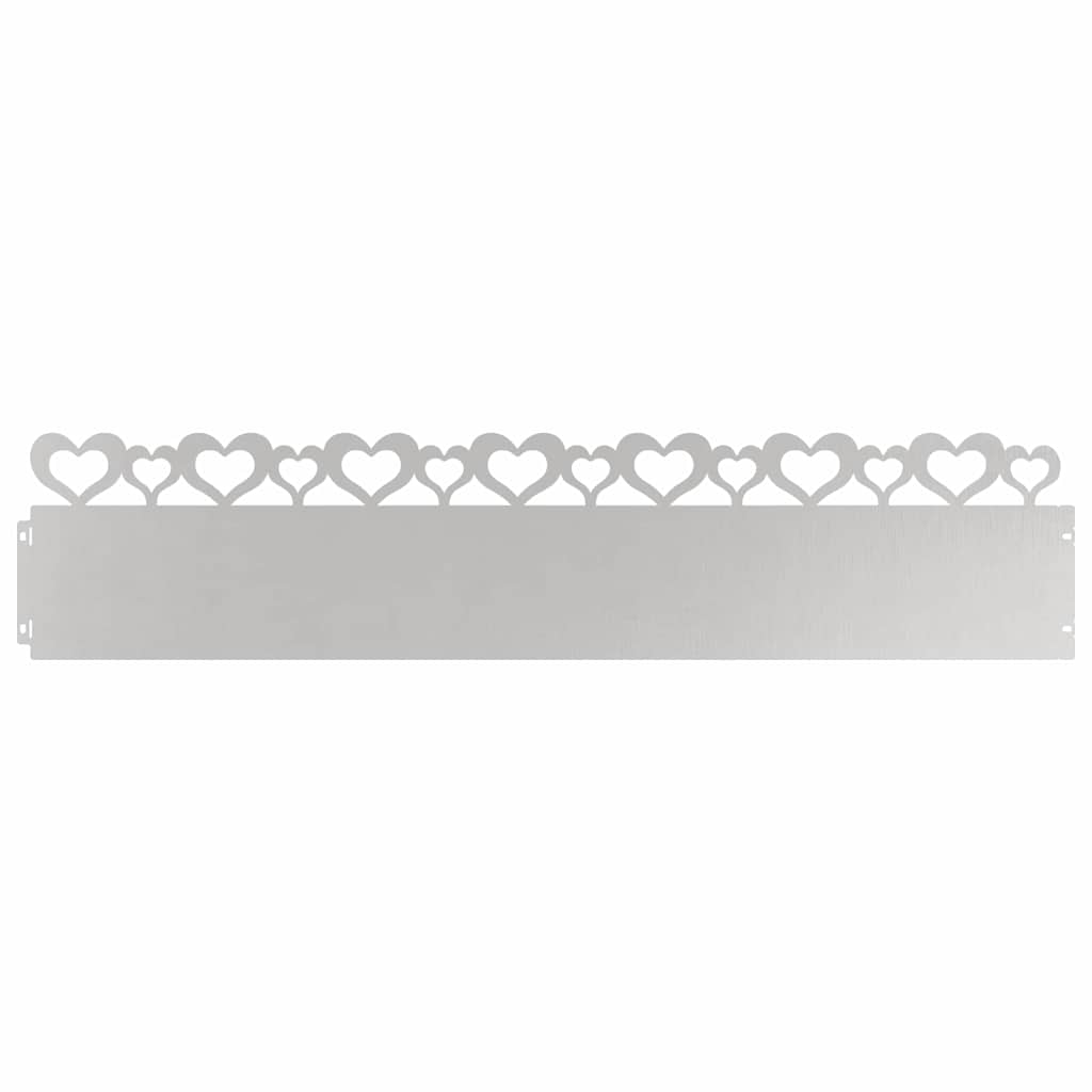 Vidaxl gazonranden 10 pcs zilver 103 x 0,05 x 22 cm roestvrij staal