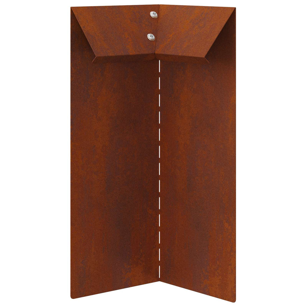 Vidaxl slakkenhekje 4 pcs roestig 10 x 10 x 25 cm cortenstaal