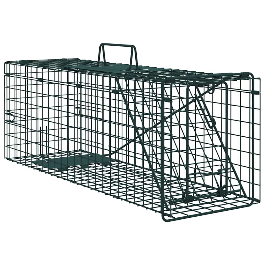Vidaxl dierenvallen groen 61 x 20 x 21,5 cm staal