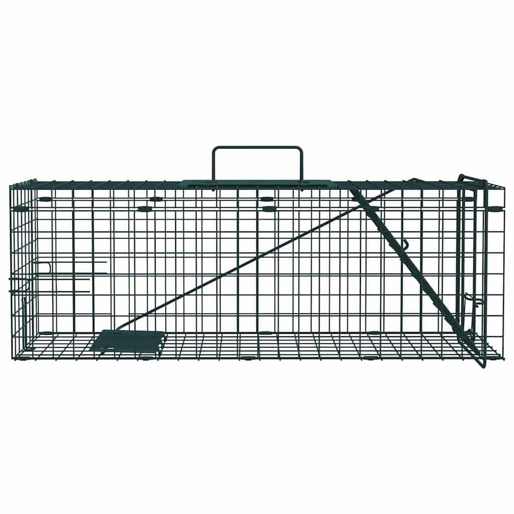 Vidaxl dierenvallen groen 61 x 20 x 21,5 cm staal