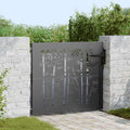 Vidaxl tuinpoort met slot zwart 85 x 175 cm poedergecoat staal