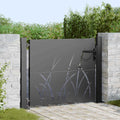 Vidaxl tuinpoort met slot zwart 110 x 105 cm poedergecoat staal