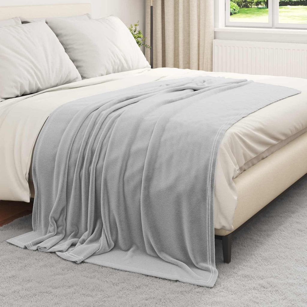 Vidaxl gooi deken grijs 150 x 200 cm fleece