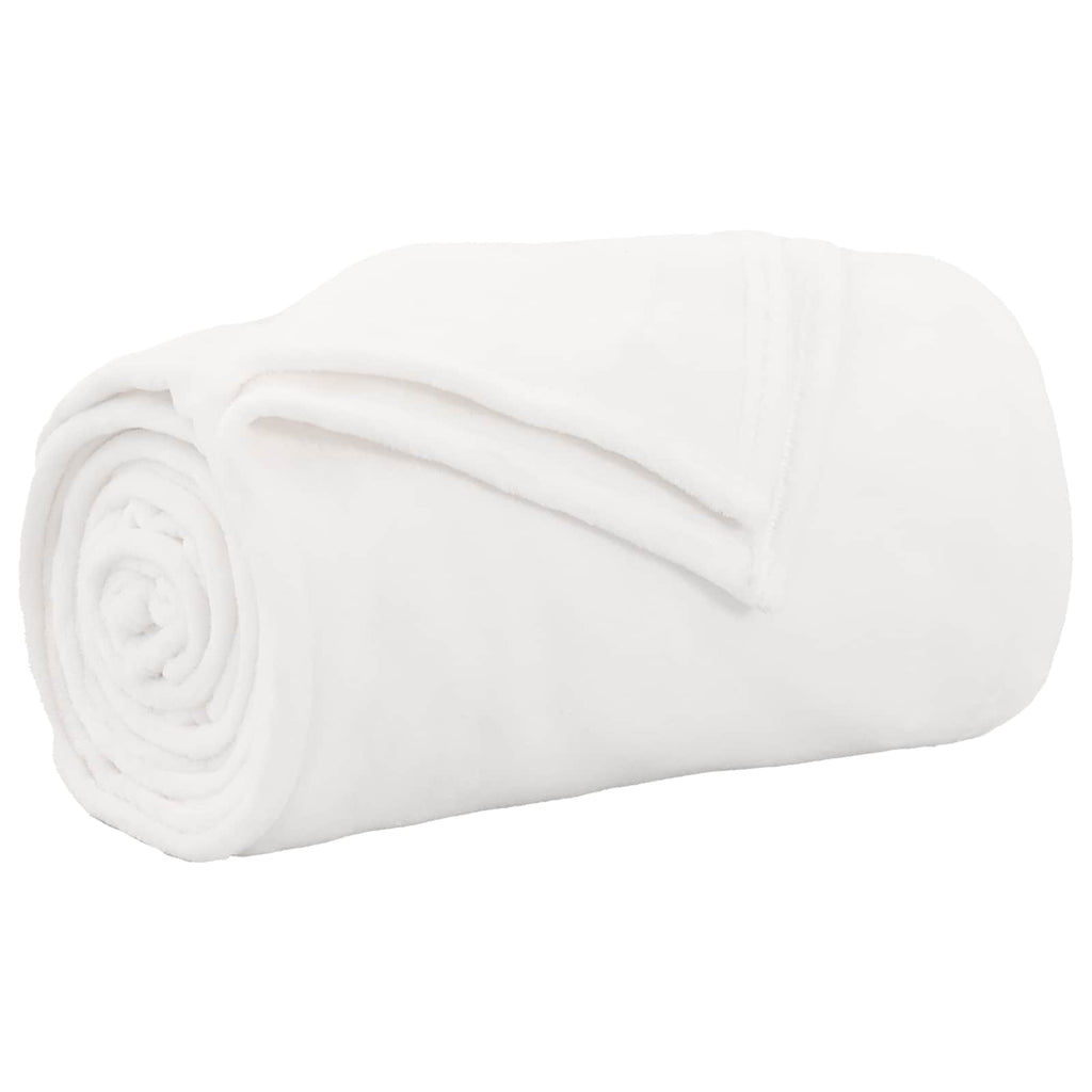 Vidaxl gooi deken wit 240 x 270 cm fleece