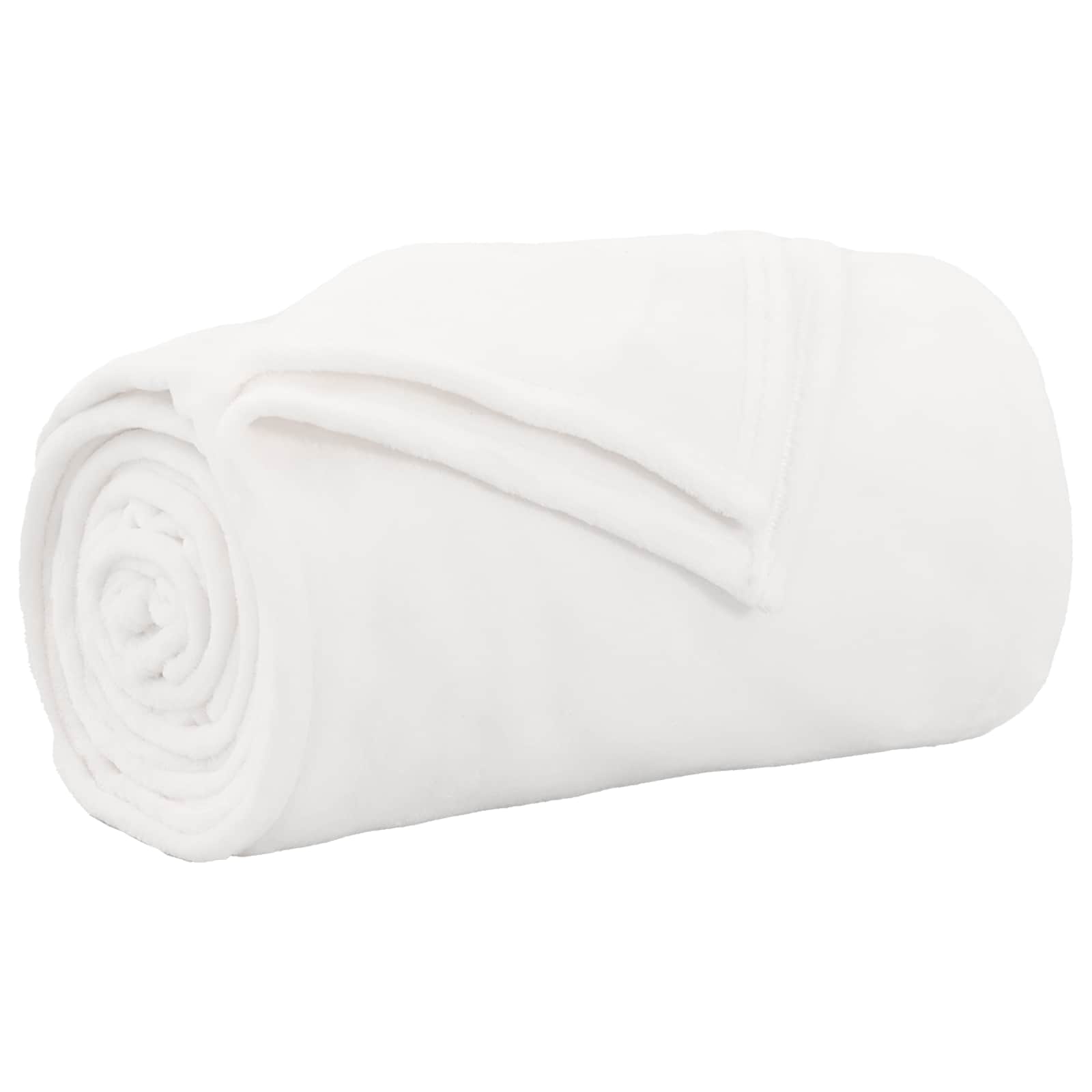 Vidaxl gooi deken wit 240 x 270 cm fleece