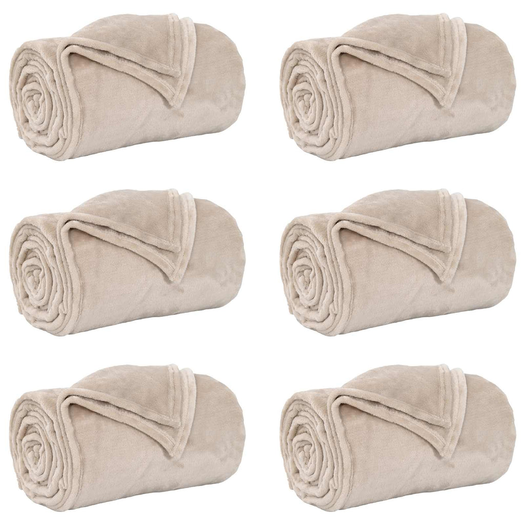 Vidaxl kleden 6 pcs beige 130 x 150 cm fleece