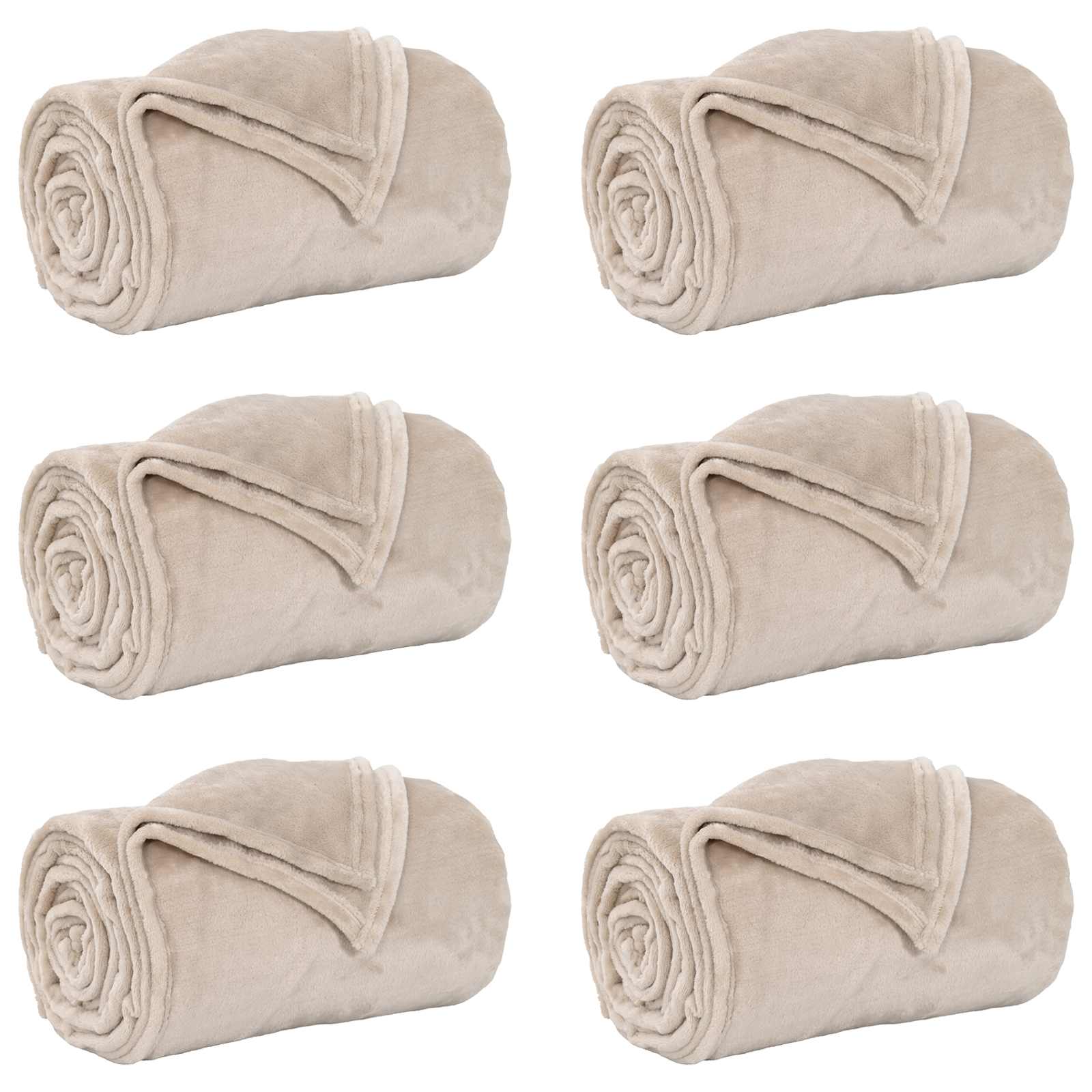 Vidaxl kleden 6 pcs beige 130 x 150 cm fleece