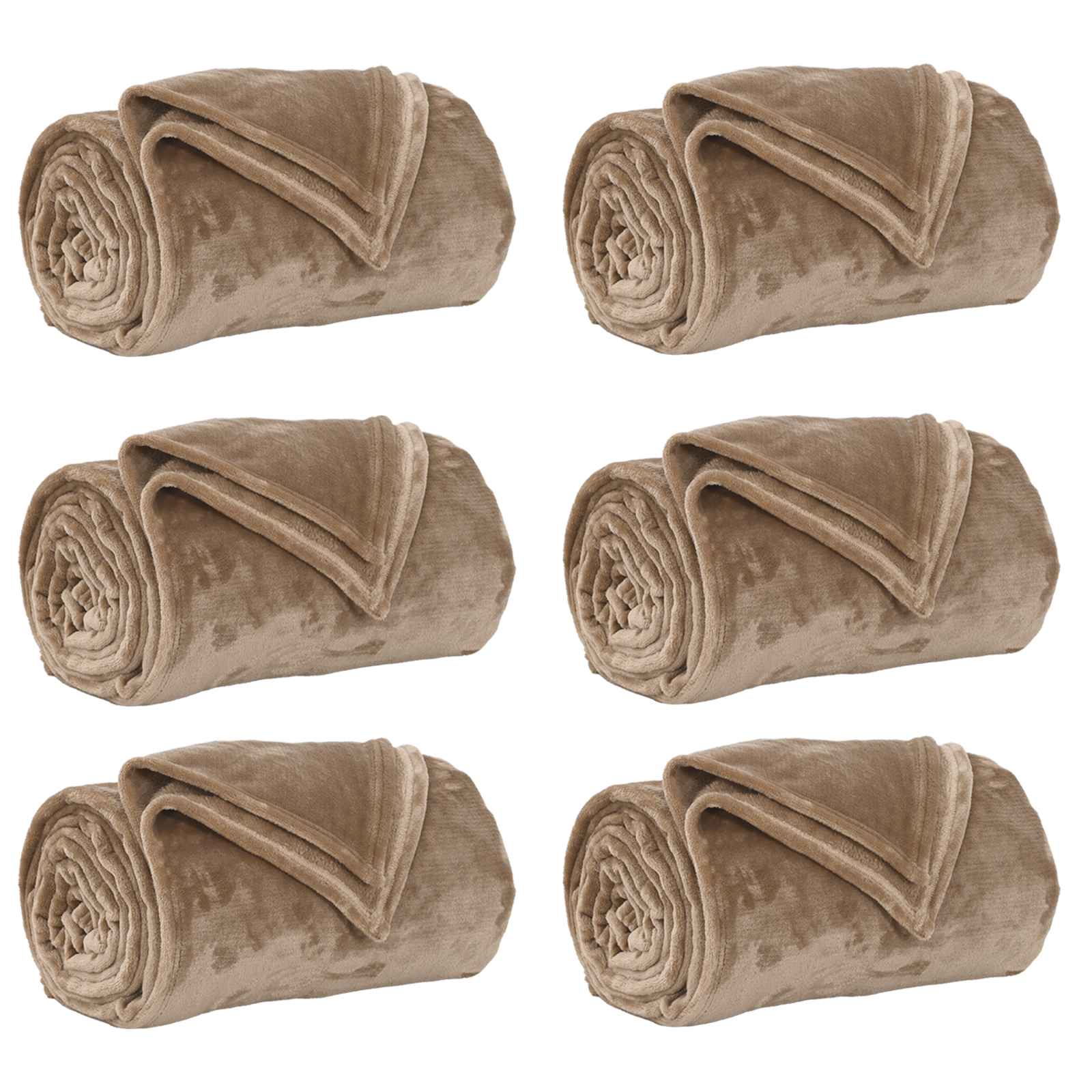 Vidaxl kleden 6 pcs kameel 130 x 150 cm fleece