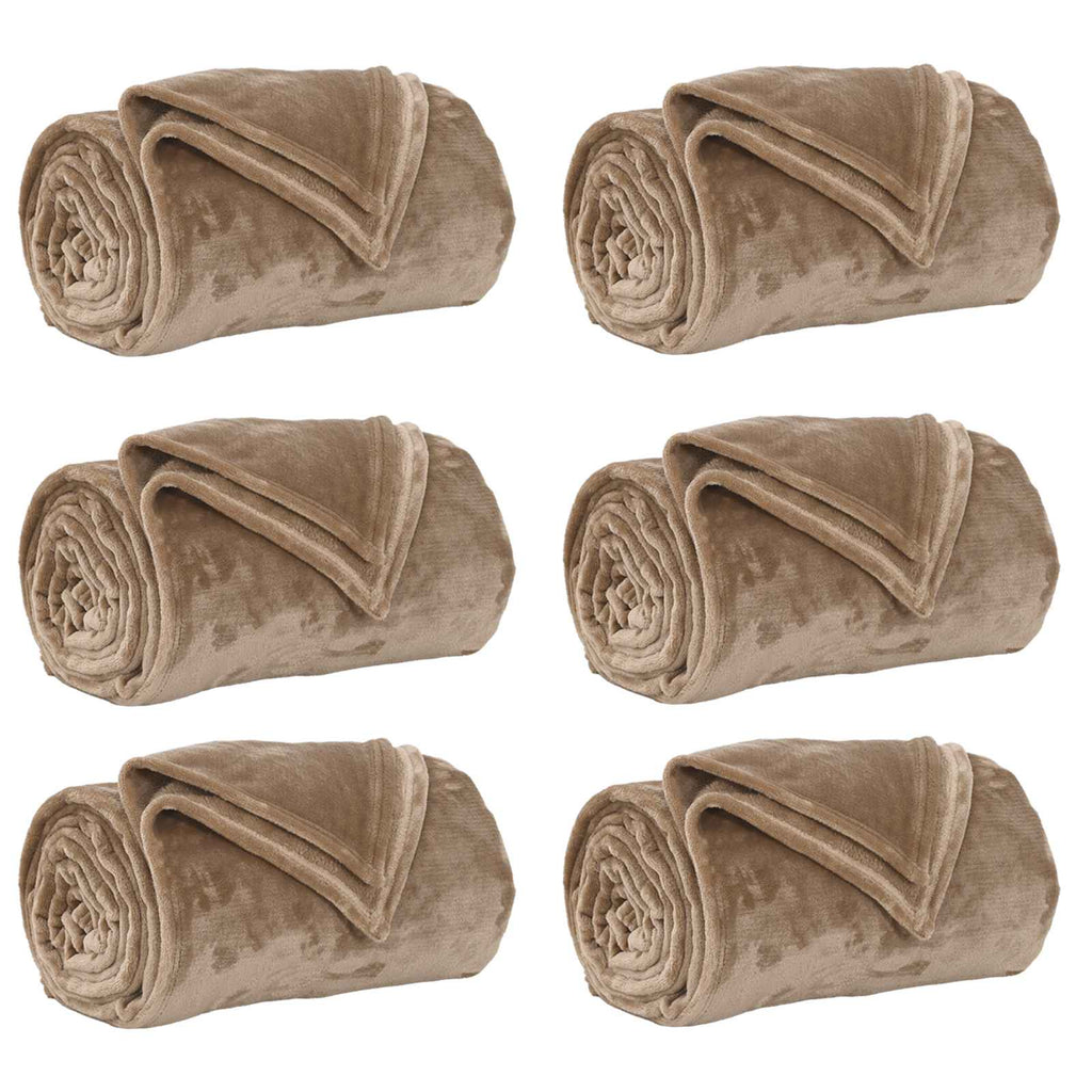 Vidaxl kleden 6 pcs kameel 150 x 200 cm fleece