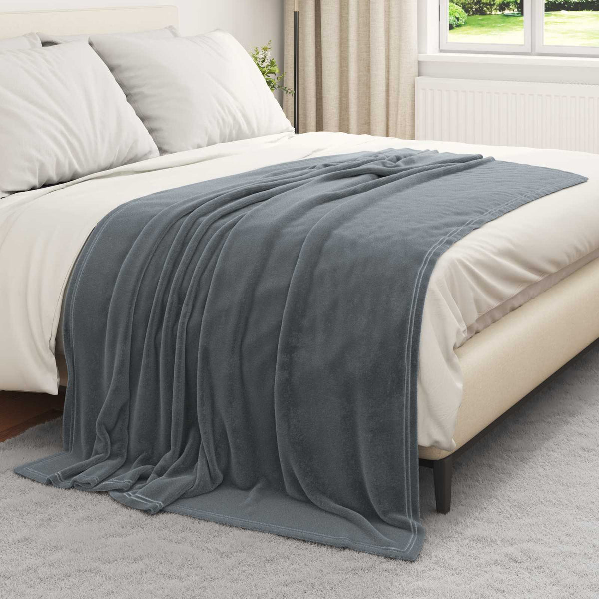 Vidaxl kleden 6 st donkergrijs 200 x 150 cm 4,68 kg fleece