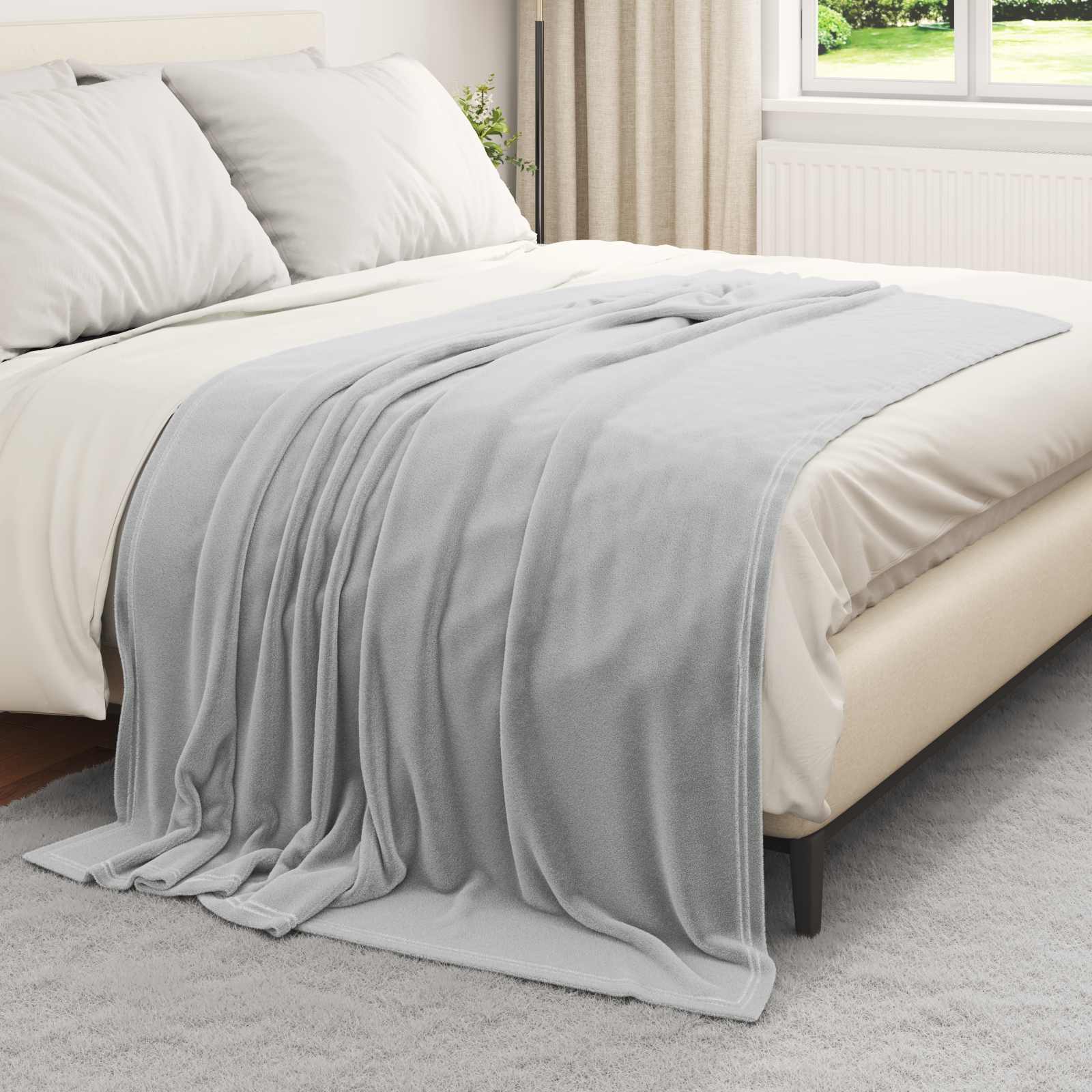 Vidaxl kleden 6 pcs grijs 150 x 200 cm fleece
