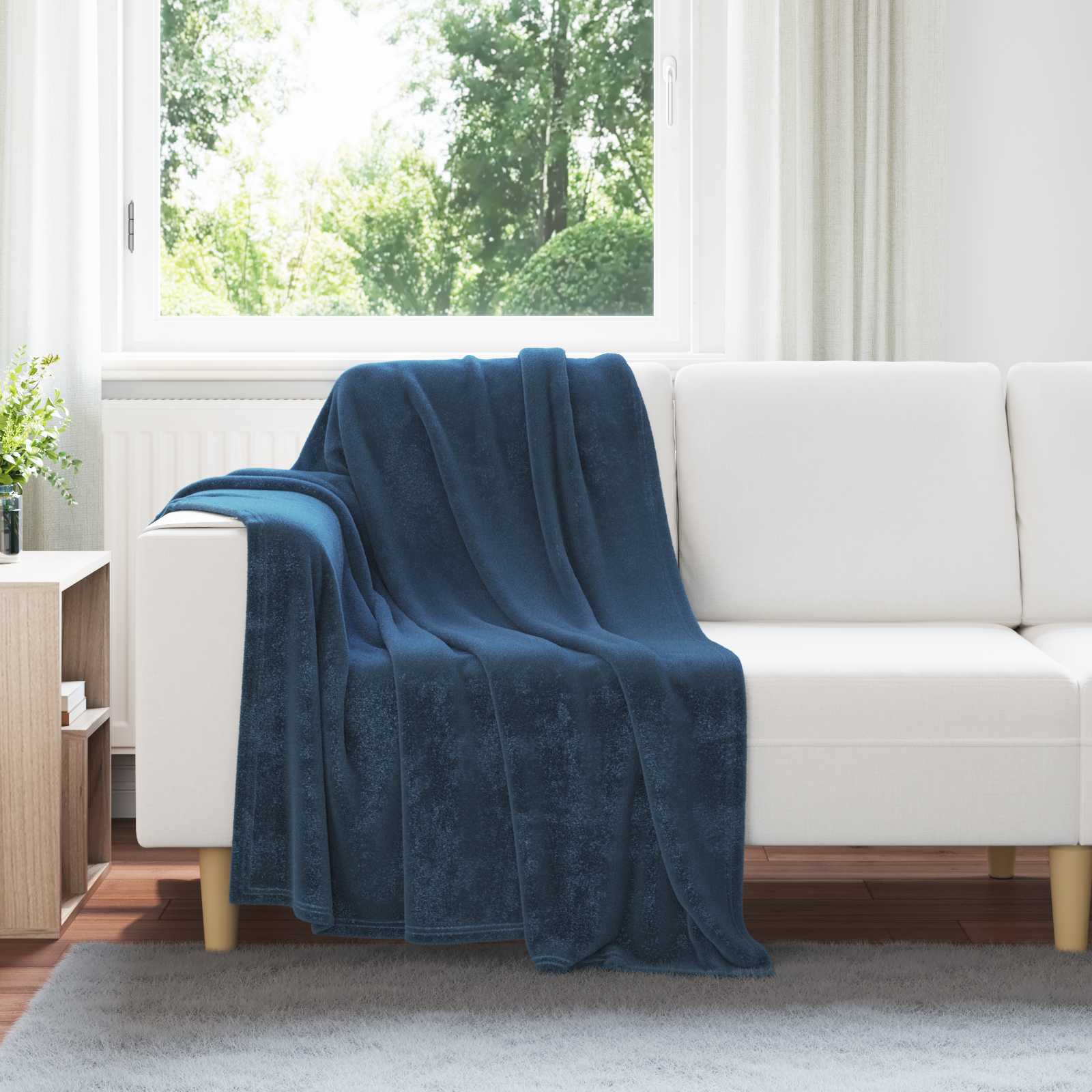 Vidaxl kleden 6 pcs marineblauw 130 x 150 cm fleece
