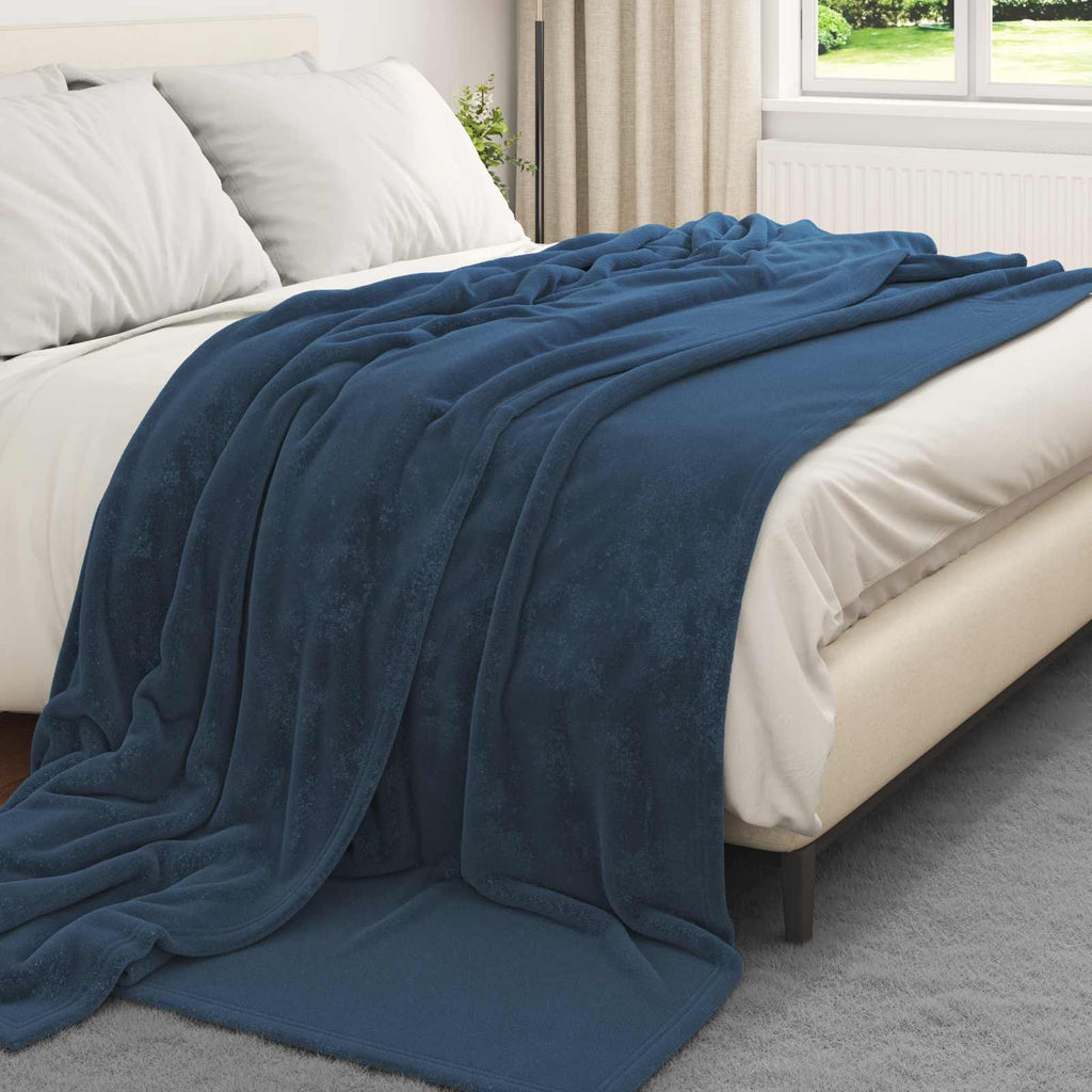 Vidaxl kleden 6 pcs marineblauw 240 x 270 cm fleece