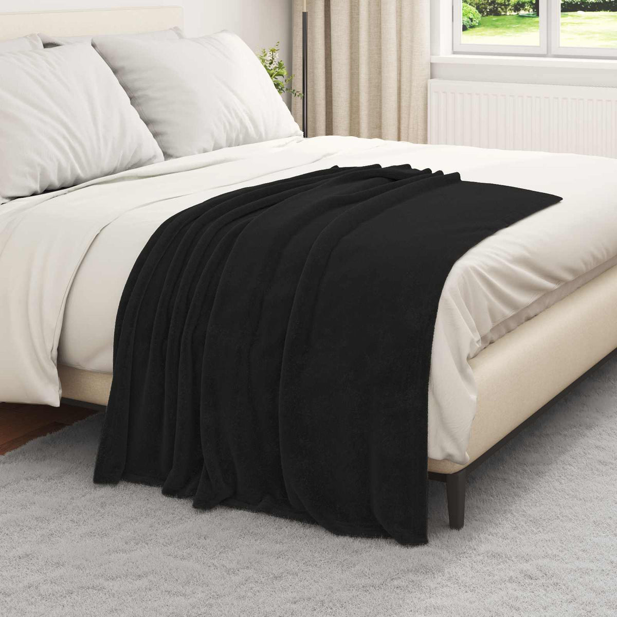 Vidaxl kleden 6 st zwart 150 x 130 cm 3,04 kg fleece