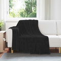 Vidaxl kleden 6 pcs zwart 150 x 200 cm fleece