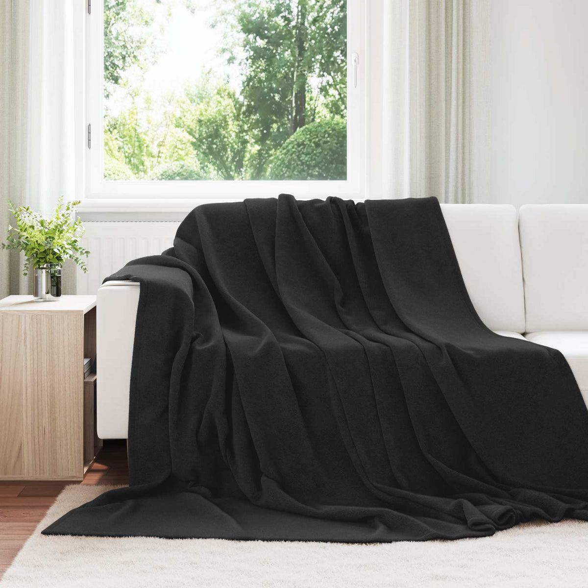 Vidaxl kleden 6 st zwart 240 x 270 cm 10.11 kg fleece