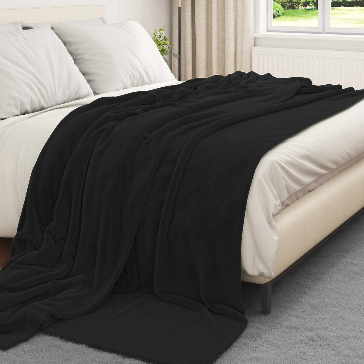 Vidaxl kleden 6 st zwart 240 x 270 cm 10.11 kg fleece