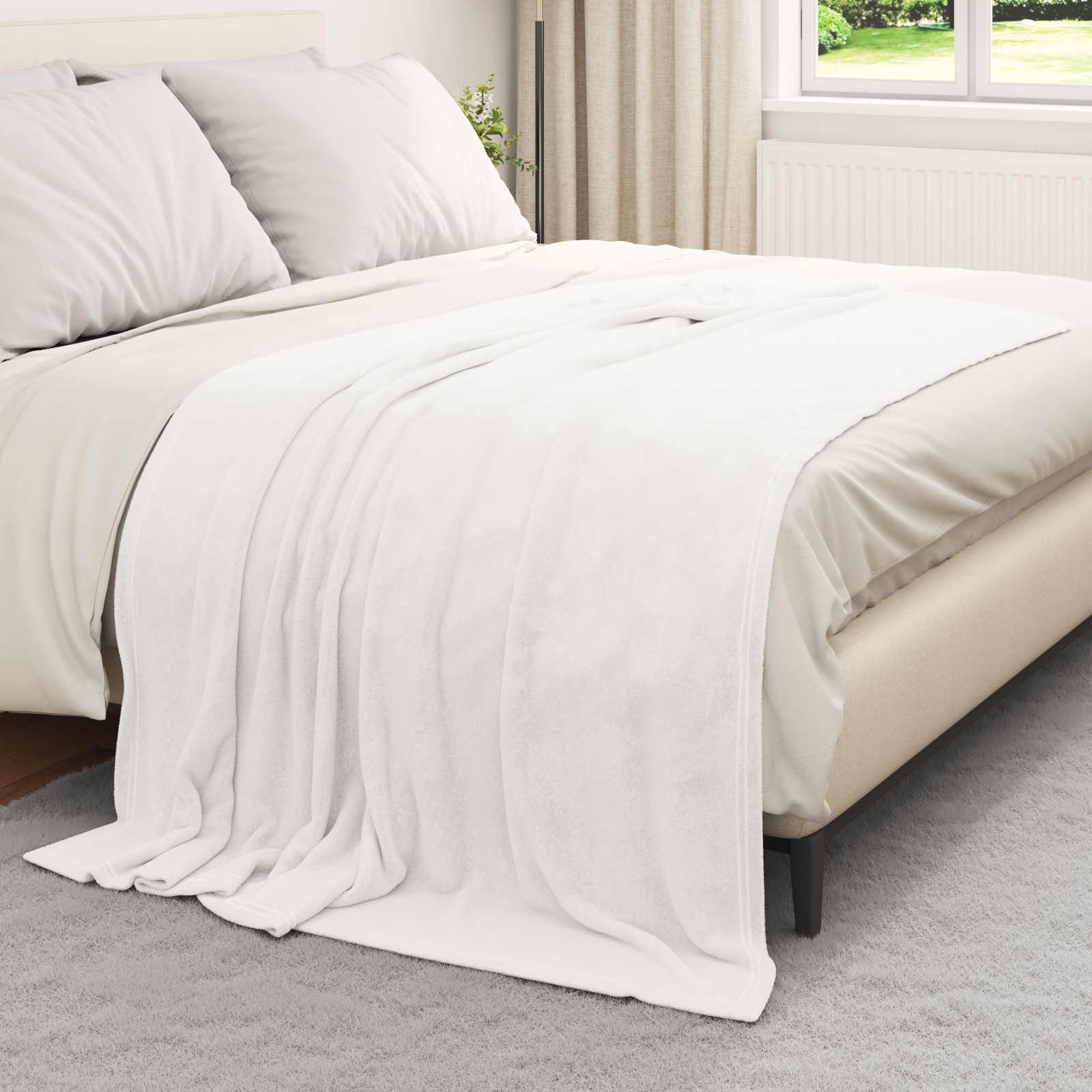 Vidaxl kleden 6 pcs wit 150 x 200 cm fleece