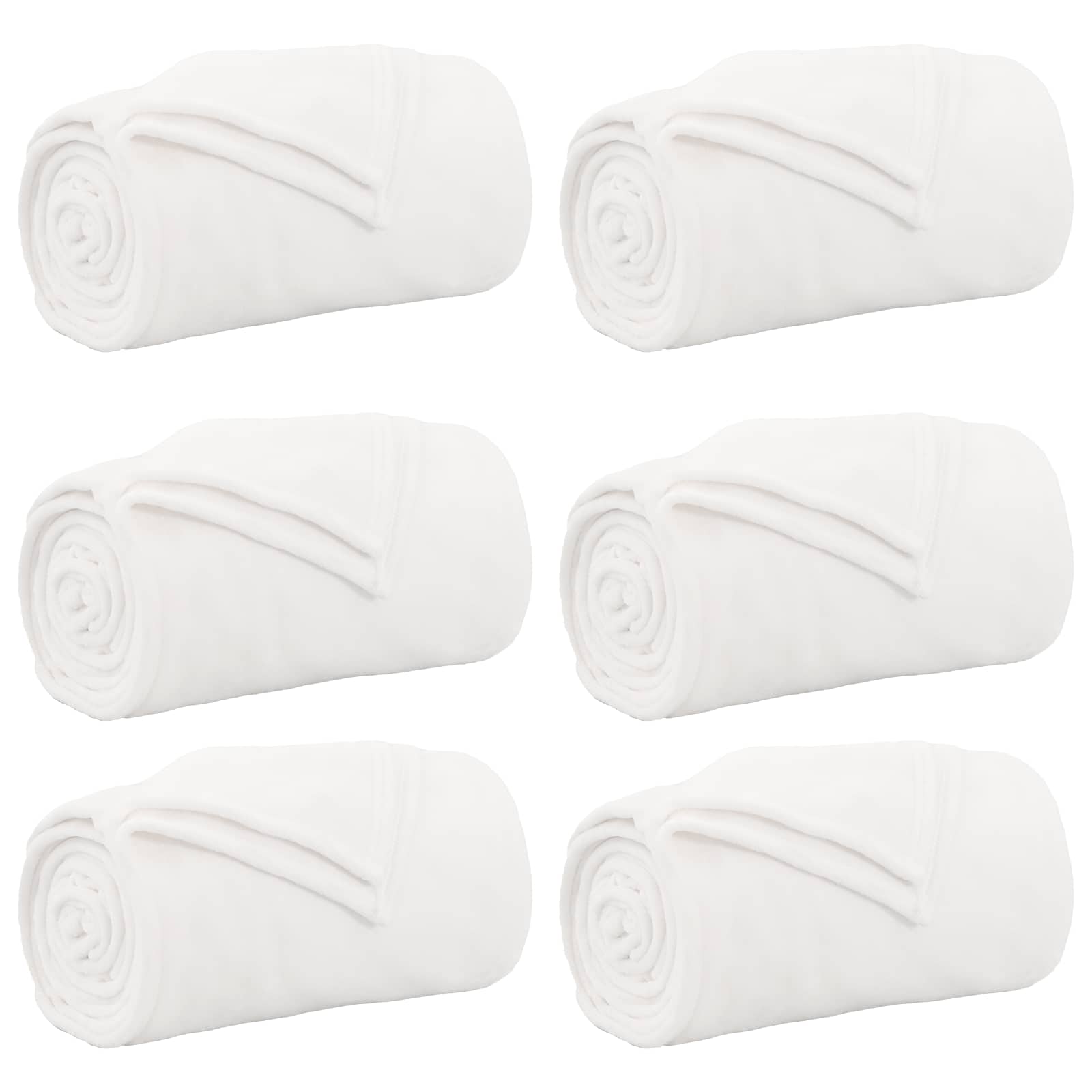 Vidaxl kleden 6 pcs wit 240 x 270 cm fleece
