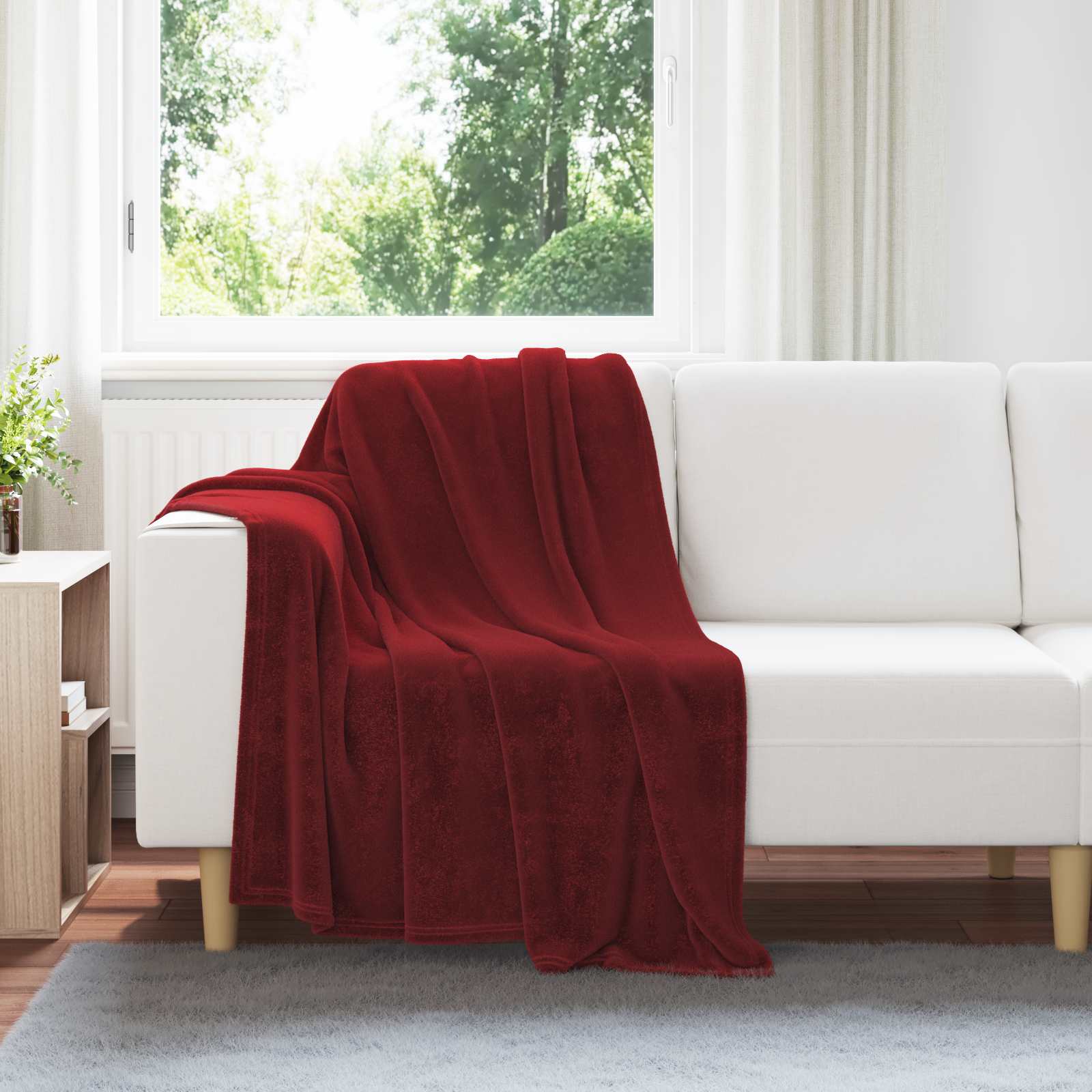 Vidaxl kleden 6 pcs bordeaux rood 130 x 150 cm fleece